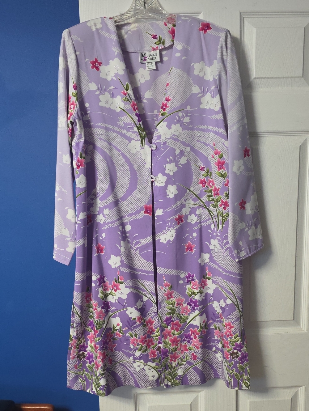 Mystic Violet Floral Midi Dress by